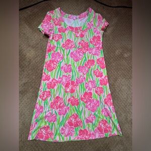 Lilly Pulitzer Kelsea dress in the Pink Glady floral pattern